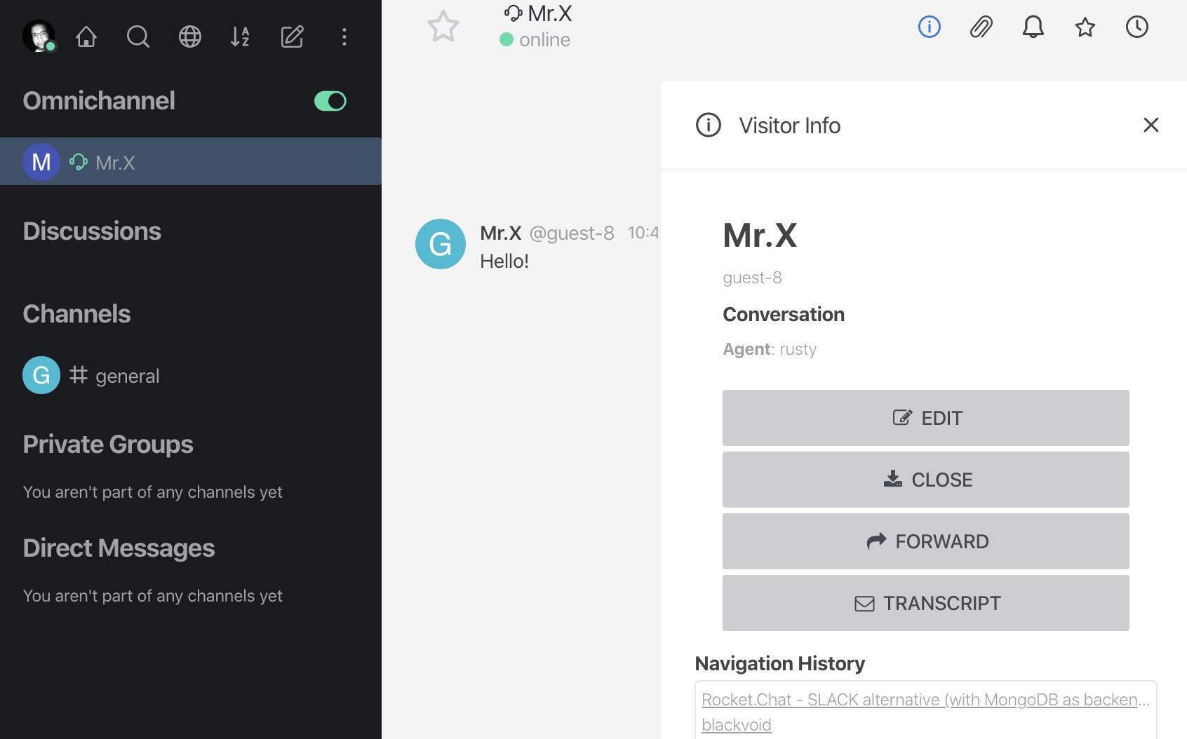 Handle visitor conversations with full context Panchhi screenshot